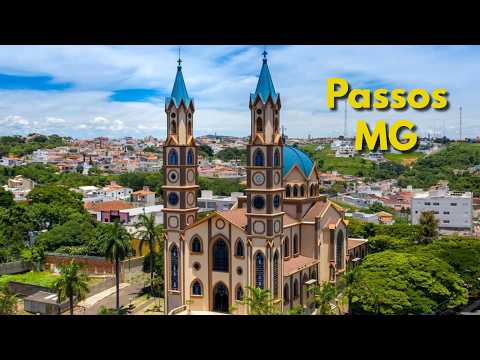 Passos/MG - Construções históricas e restaurantes a margem do Rio Grande