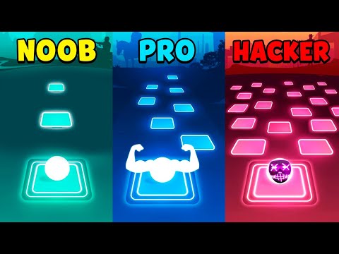 NOOB vs PRO vs HACKER - Tiles Hop: EDM Rush - YouTube