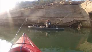 preview picture of video 'Kayak Bass Fishing conchas  lake crawdad'