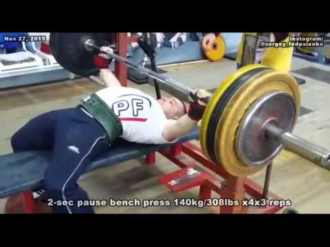 Sergey Fedosienko. Warm-up 1 day out from the Raw Bench Press meet