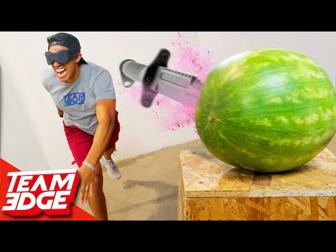 Blind Knife Throwing Challenge!! Video
