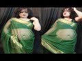 Green Ciffon Saree From Meesho Fashion Shoot Ft Chaitali ️BENGALI BEAUTY SAREESHOOT Saree Meesho