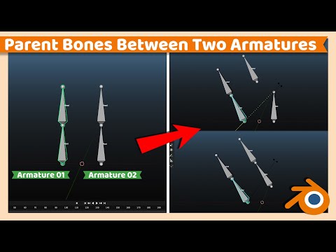 Parent Bones Between Two Armatures | Blender Rigging Tutorial