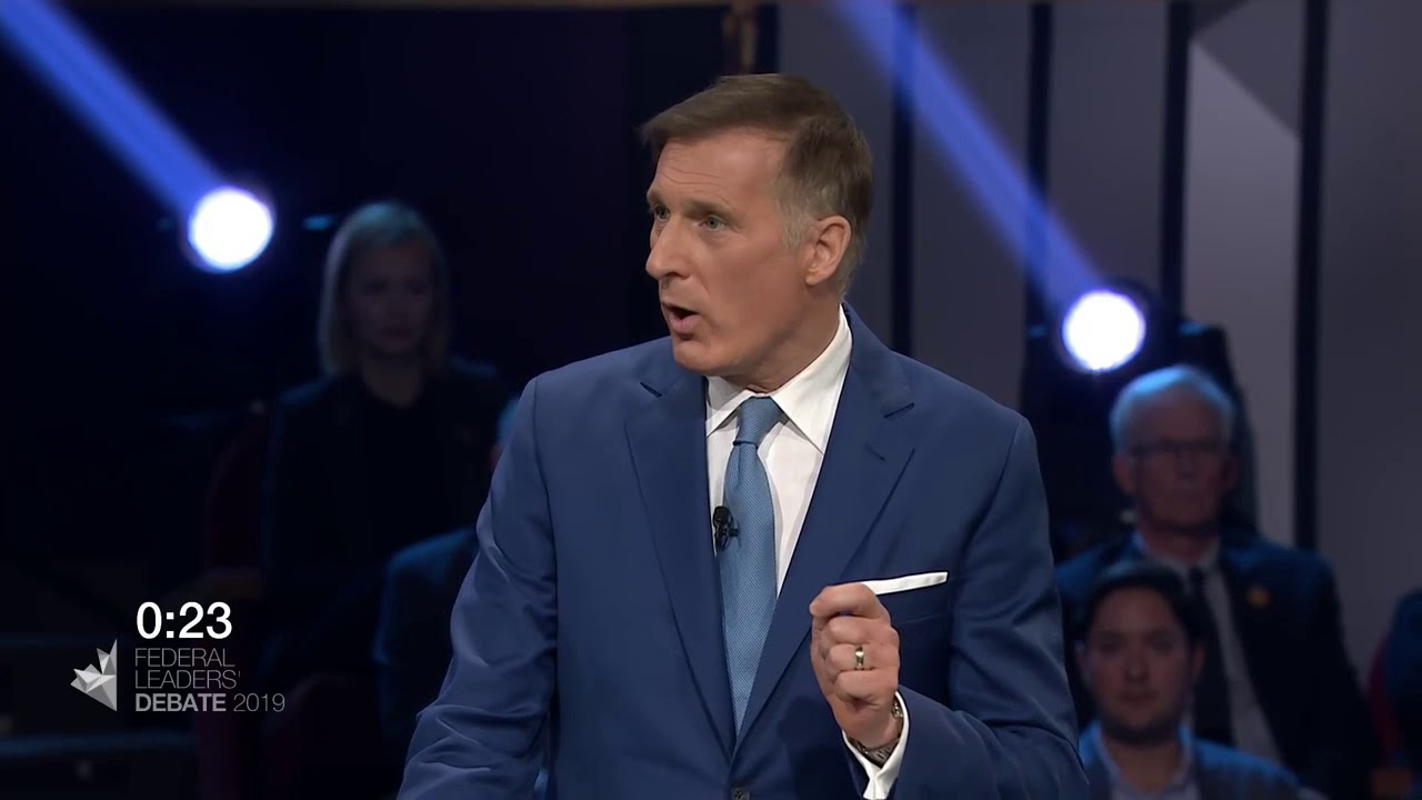 Maxime Bernier answers a question about truth and reconciliation