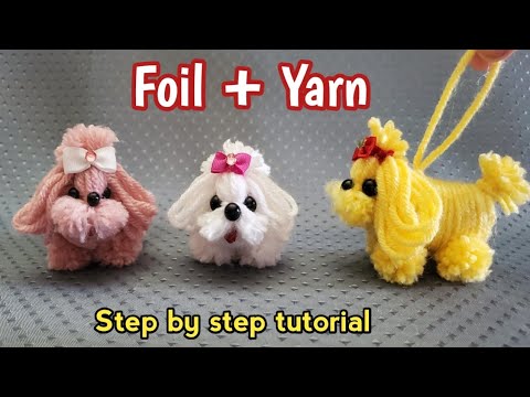 DIY With Me | Cutest Dog Easy Making with Yarn | How to make #dog  | #pet | Perro haciendo con hilo