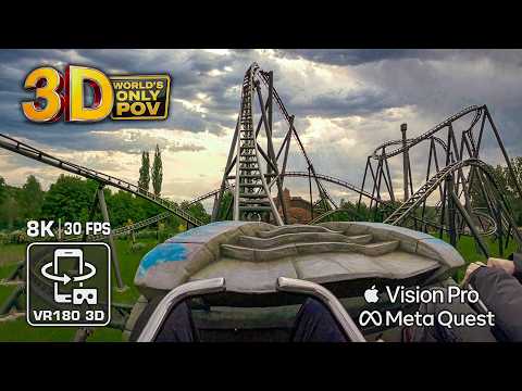 [3D] 🔴 INTENSE AIRTIME MONSTER? Kondaa Roller Coaster [VR180 POV] 🎢 Walibi Belgium [8K]