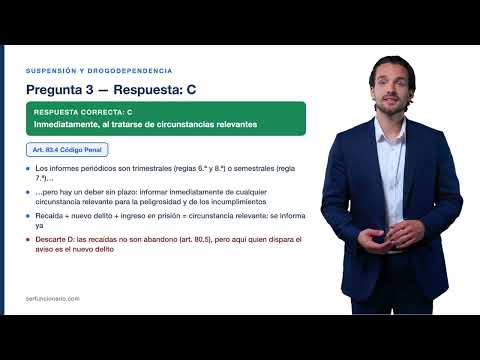 Supuesto práctico resuelto: suspensión de condena a un drogodependiente (OEP 2020)