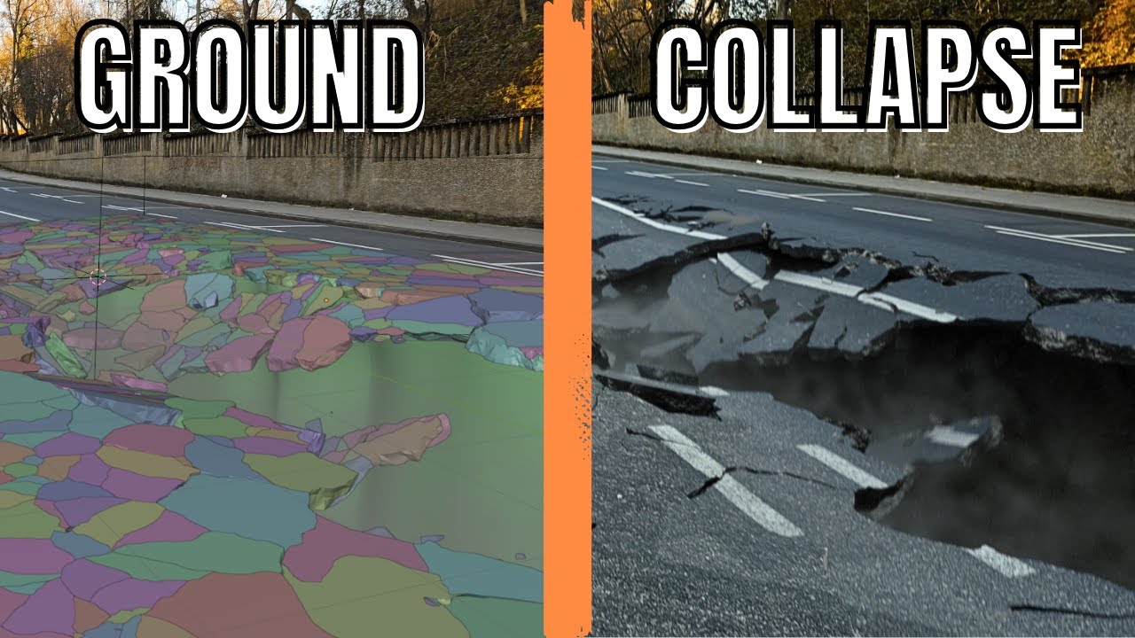 I Made Realistic Ground Collapse VFX in Blender