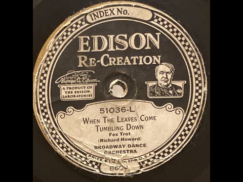 Broadway Dance Orchestra - When The Leaves Come Tumbling Down  Thomas Edison Diamond Disc