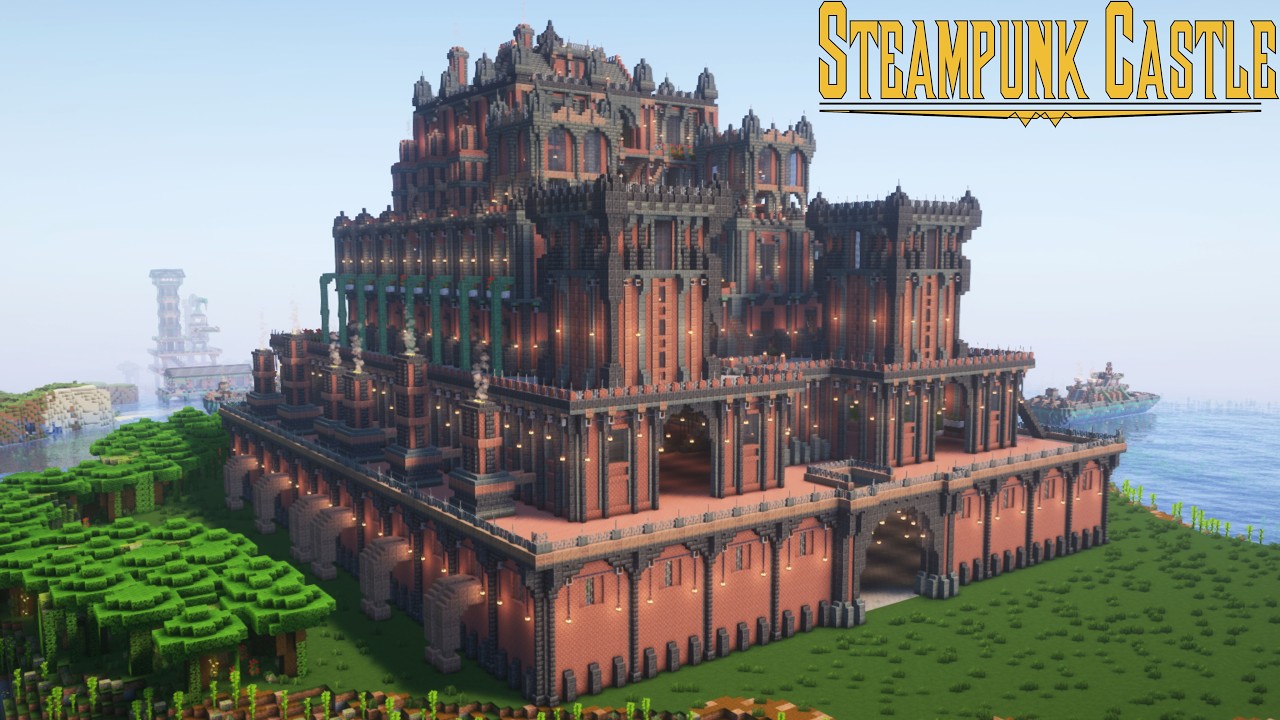 Building the Ultimate Steampunk Castle in Minecraft | Timelapse