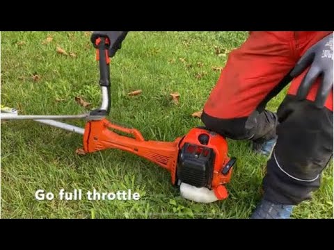 The engine of my brushcutter is flooded, what can I do?