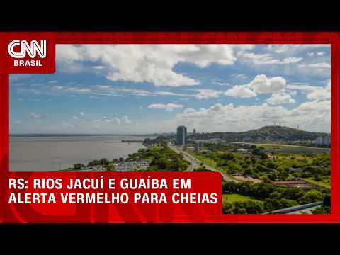 Defesa Civil do RS emite alerta vermelho para cheia nos rios Jacuí e Guaíba | CNN NOVO DIA