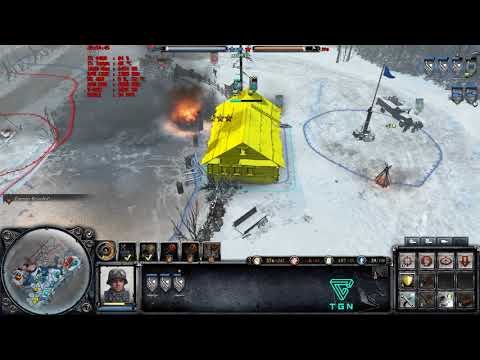 CoH 2 Point-Based 3vs3 GER,OKW vs USF,UKF #105 HD