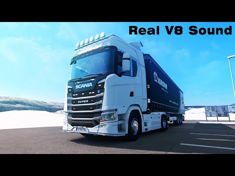 ETS2 1.37 - ProMods 2.46  Scania NG V8 Sound | ❄ ICELAND ❄ | Gameplay