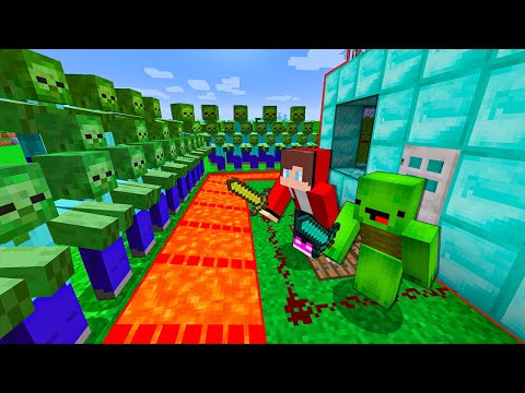 Zombies vs The Most Secure House in Minecraft 10 Security Build Hacks (Maizen Mizen Mazien)