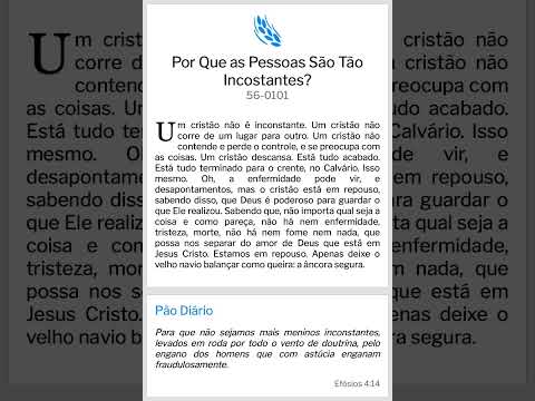 PORQUE AS PESSOAS SAO TÃO  INCONSTANTES? #pãodiário #profetawilliambranham