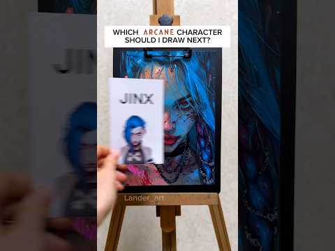 I DRAW #ARCANE CHARACTERS IN REAL LIFE💙 DID YOU FIND SYMBOL?💜 WHOM SHOULD I DRAW NEXT✍️ #art #jinx