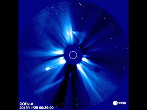 Comet ISON's perihelion from the STEREO spacecraft