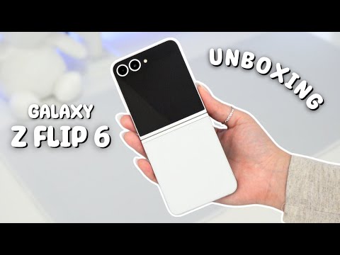 Samsung Galaxy Z Flip 6 Unboxing (White) | Samsung Case | Aesthetic | Camera Test