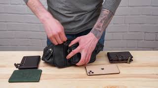 Поясна сумка чоловіча 14817 Vintage чорна