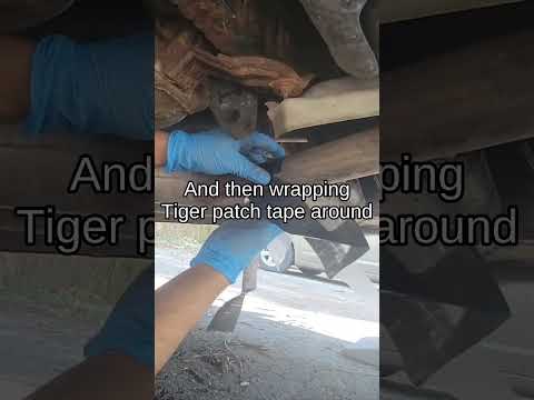 Is $16.99 Tiger Patch kit on Exhaust Pipe worth it? #diy #shorts #exhaust #exhaustsystem #carpart