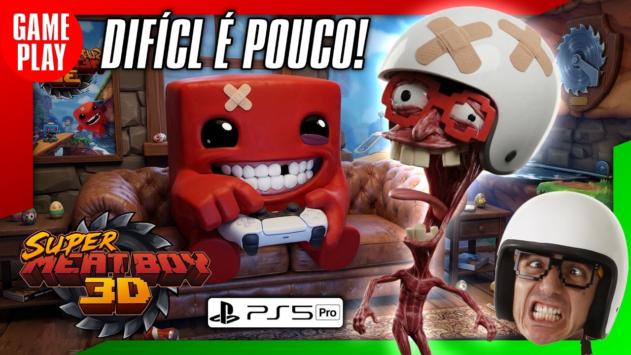 🎮🚨AO VIVO - GAMEPLAY - DIFÍCIL É POUCO  NO SUPE MEAT BOY 3D !!! #supermeatboy3d