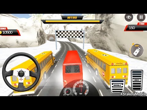 Euro Bus Racing Hill Mountain Climb 2019 | Red Bus Driving Snow Map GAMEPLAY#6