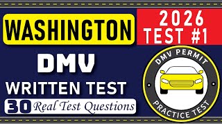 2026 Washington DMV Written Test 1 | 30 Real Test Questions | WA DMV Practice Test