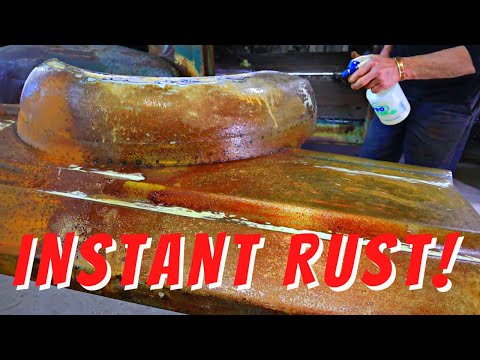 Creating instant RUST on the body panels - BUDGET RAT TRUCK BUILD