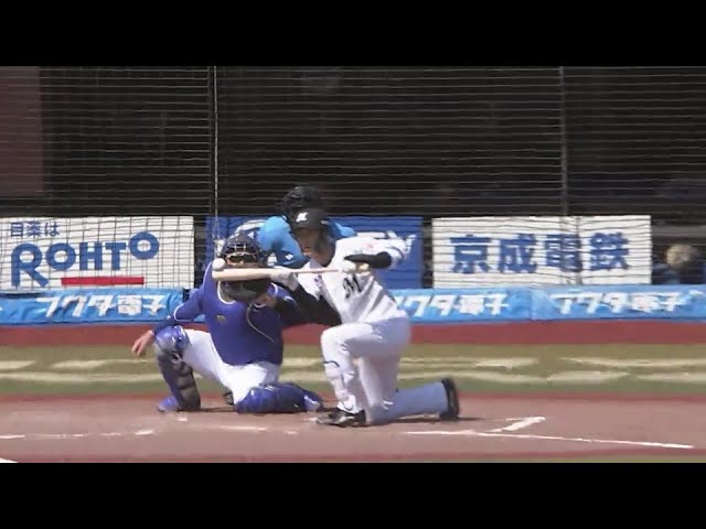 【2回裏】奇襲成功!! マリーンズ・友杉篤輝 ピッチャー前に完璧なスクイズを決めて逆転!!  2024年6月16日 千葉ロッテマリーンズ 対 中日ドラゴンズ