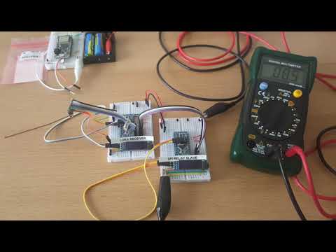 Lora peer to peer receiver (CAD MODE) with SPI relay to slave MCU demo