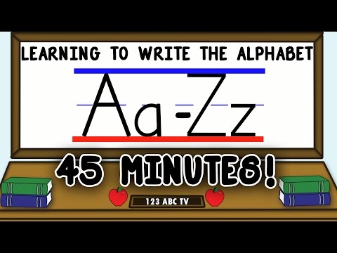 How to Write Letters A-Z – Learning to Write the Alphabet for Kids – Uppercase and Lowercase Letters