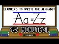 How To Write Letters A Z Learning To Write The Alphabet For Kids Uppercase And Lowercase Letters