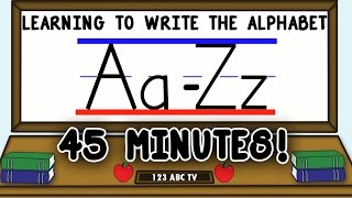 How to Write Letters A-Z – Learning to Write the Alphabet for Kids – Uppercase and Lowercase Letters