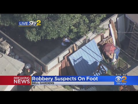 Pursuit Suspects Share Romantic Moment In Bell Gardens Backyard