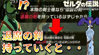 【ゼル伝BotW】リンクのことを英傑だと認めてくれない人にマスターソード見せたら・・・