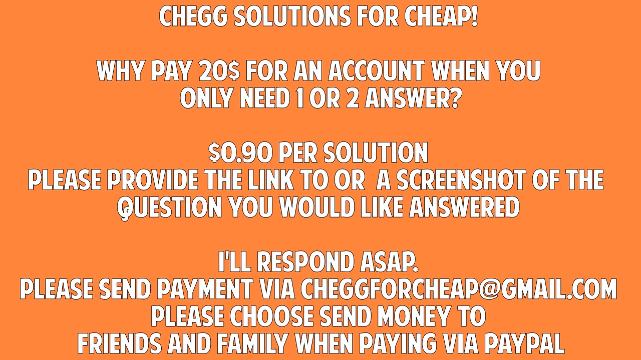 Get Chegg Solutions Here!