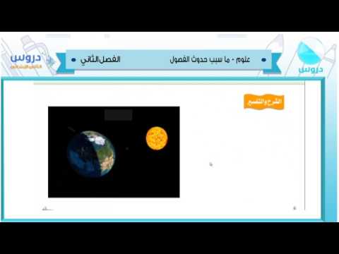 الثاني الإبتدائي | الفصل الدراسي الثاني 1438 | علوم| ما سبب حدوث الفصول 1