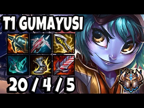 T1 Gumayusi TRISTANA ADC vs EZREAL [ Quadrakill ] Patch 11.5 Korea Challenger ✅