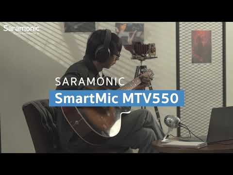 Kondensatoriaus mikrofonas Saramonic MTV550, skirtas podcast'ams video