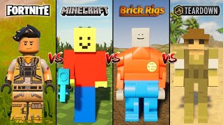 LEGO FORTNITE VS MINECRAFT VS TEARDOWN VS BRICK RIGS - WHICH IS BEST?