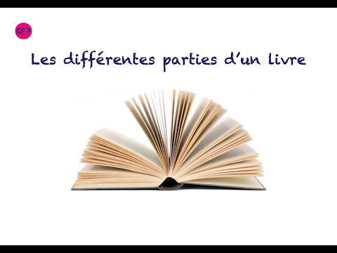 Les différentes parties d'un livre