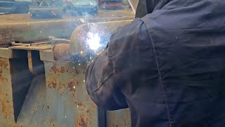 REPAIRING our 10 yard dumpster!!