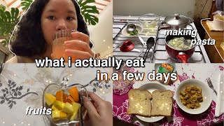 what i ACTUALLY eat in a few days