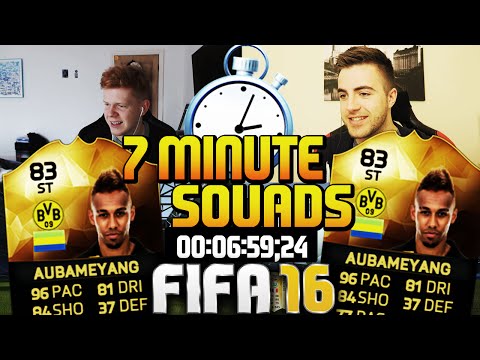 FIFA 16 7 MINUTE SQUAD BUILDER W/ INFORM AUBAMEYANG!!! 96 PACE!! - DUAL SQUAD BUILDER!