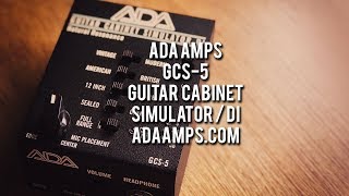 Video thumbnail for ADA: GCS-5 Guitar Cabinet Simulator / DI by Brett Kingman