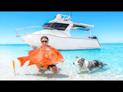 4 Days Boat Camping & Catching My Own Food (CRAZY Squid Cook)