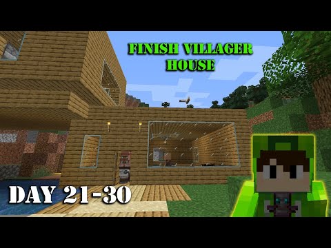 INSANE! Lenshead ManCraft: Finishing Villagers House on Day 30! Minecraft Madness!