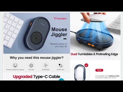 Onopspoorbare computermuis Jiggler/Verplaatser