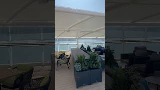 Cunard Queen Elizabeth newly refurbished Lido deck